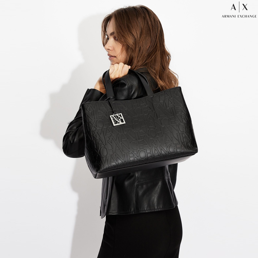 Medium logo tote bag  ARMANI EXCHANGE Woman