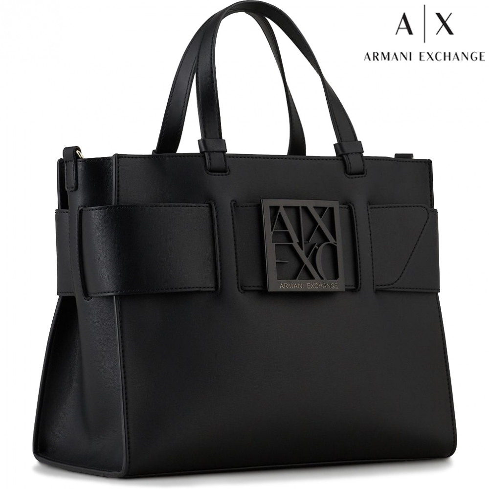 Armani Exchange handbag with belt and buckle, black 9426890A874100020